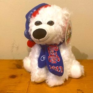 2013 White Pepsi Bear with scarf by Fiesta Made Exclusively for Boyd Gaming NWT